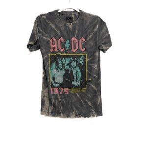 ACDC 1979 Highway To Hell Mens Gray White T-Shirt Short Sleeve Crew Neck S